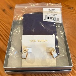 Tory Burch Kira Enamel Huggie Hoop Earrings